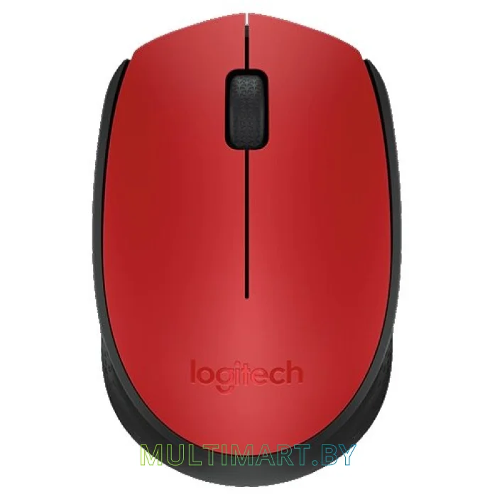 Мышь Logitech M171 Wireless Mouse (красный/черный)